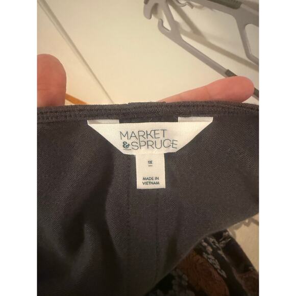 NWOT Market & Spruce Charcoal Short Sleeve Top - Picture 6 of 7